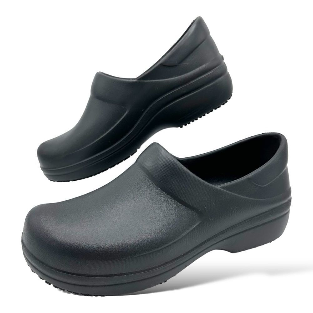 Crocs womens Neria Pro II Clog Work Shoes size 11 Slip Ons INSOLES MISSING Sz W8